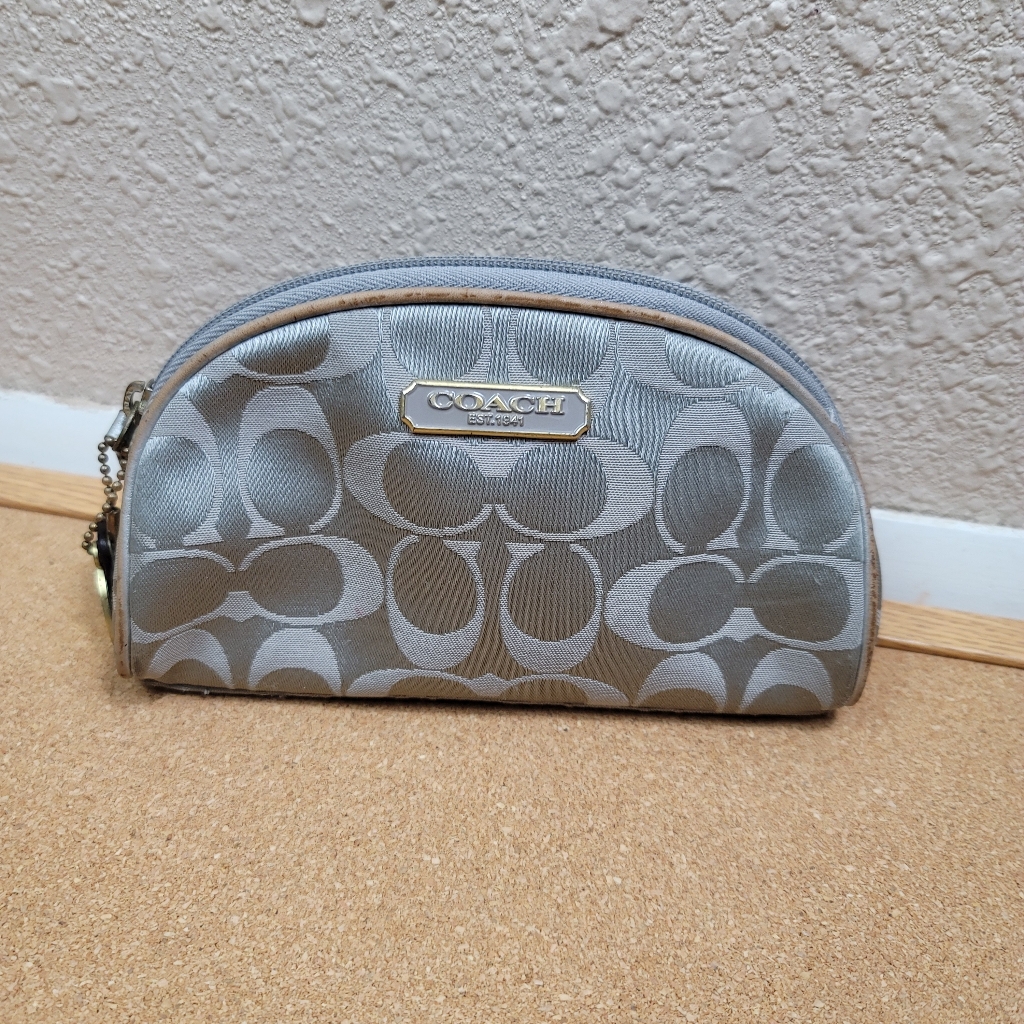 Coach Small Purple Travel Makeup Bag